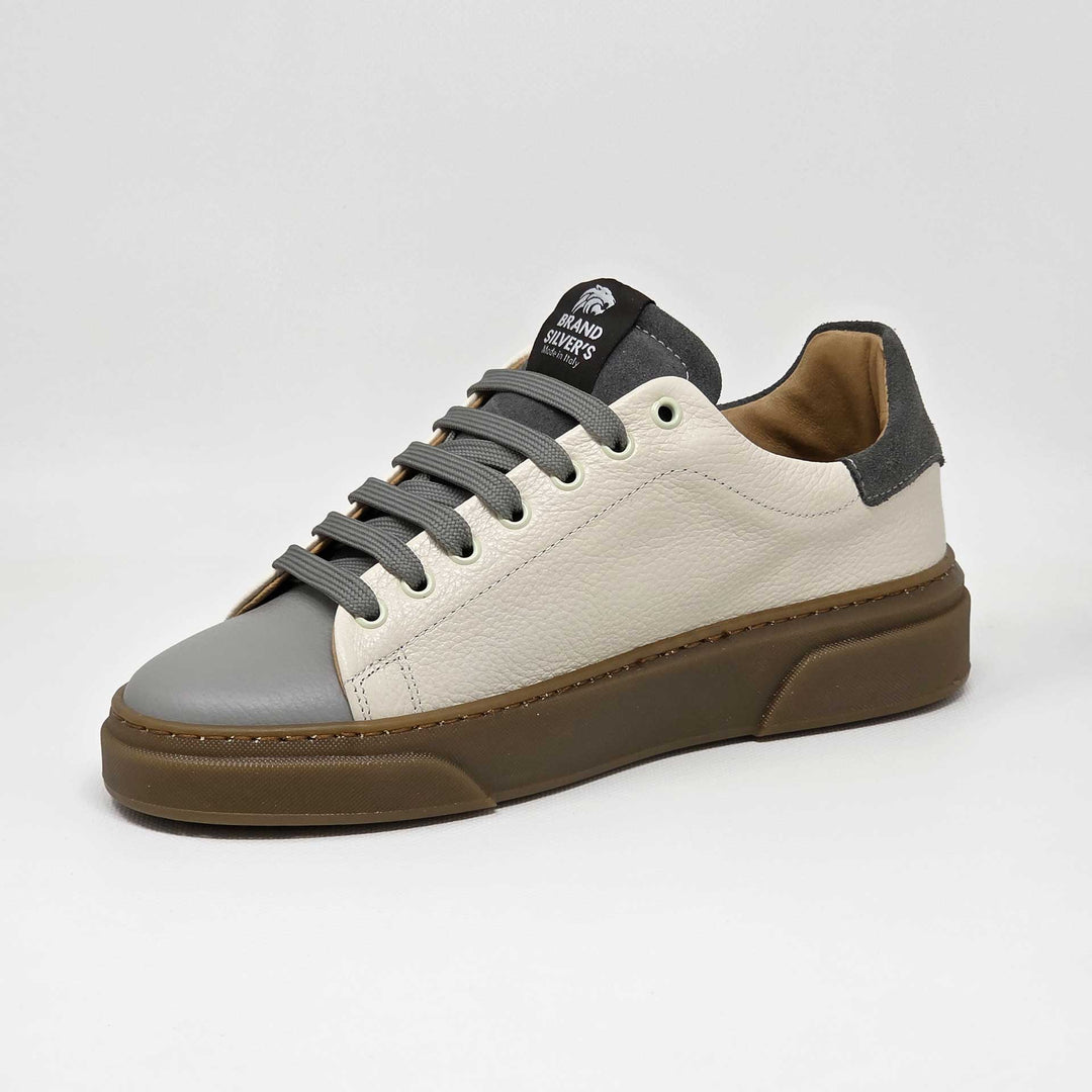 NEVADA IN BEIGE GREY LEATHER